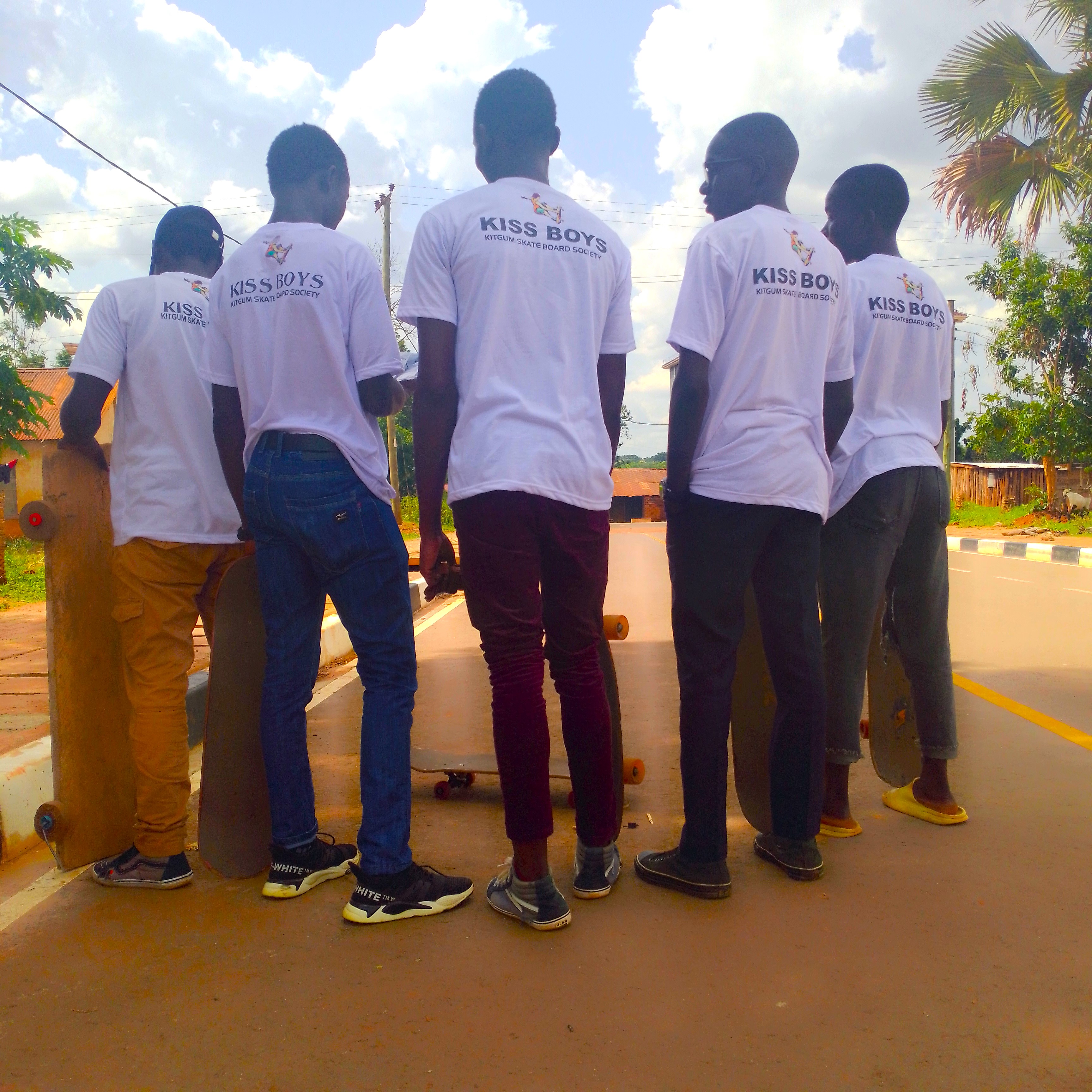 KiSS Skateboard members skating at Quater Street